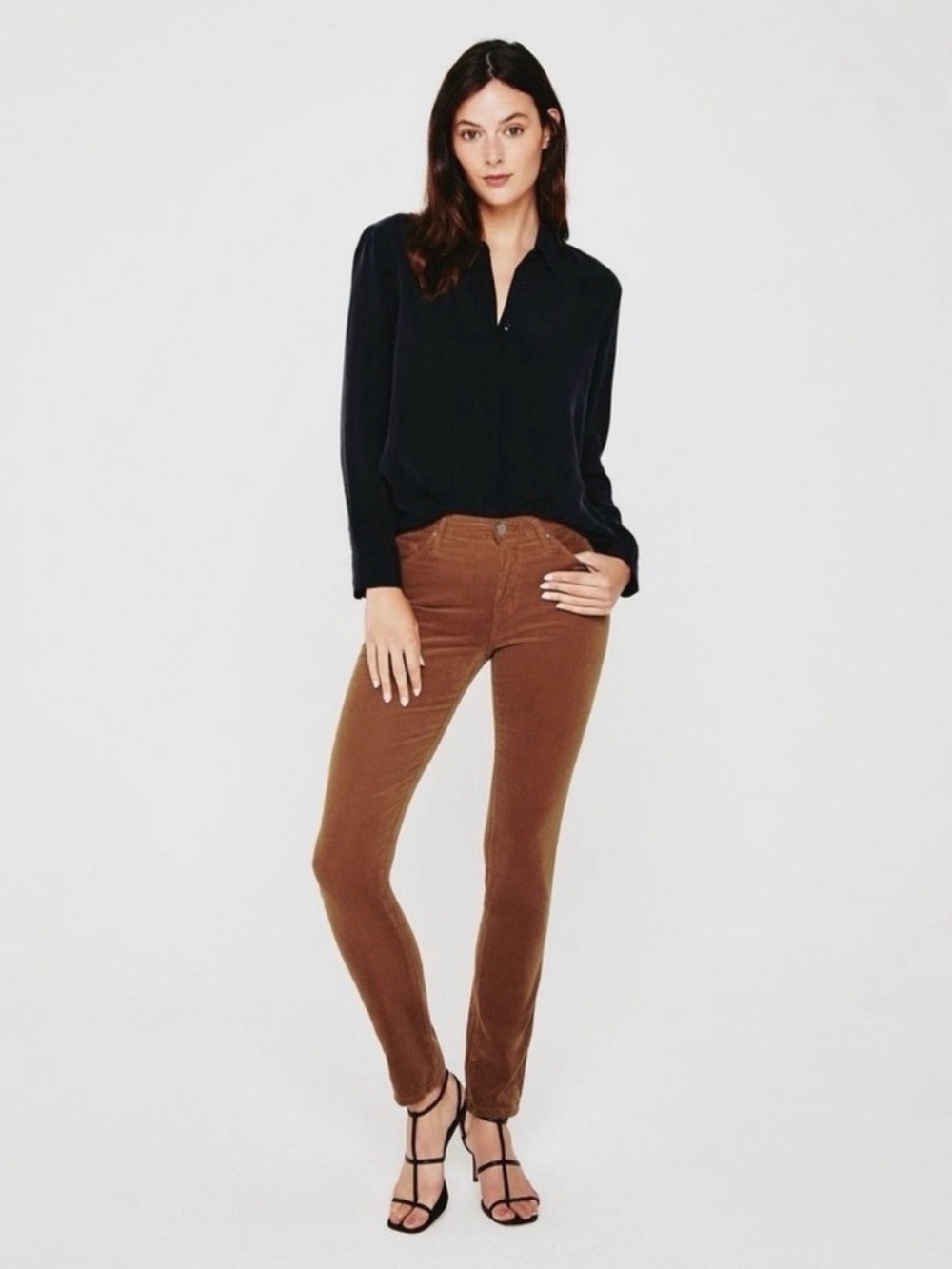 AG Adriano Goldschmied The‎ Prima Cigarette Leg Corduroy Pant Clay Stone 26R
